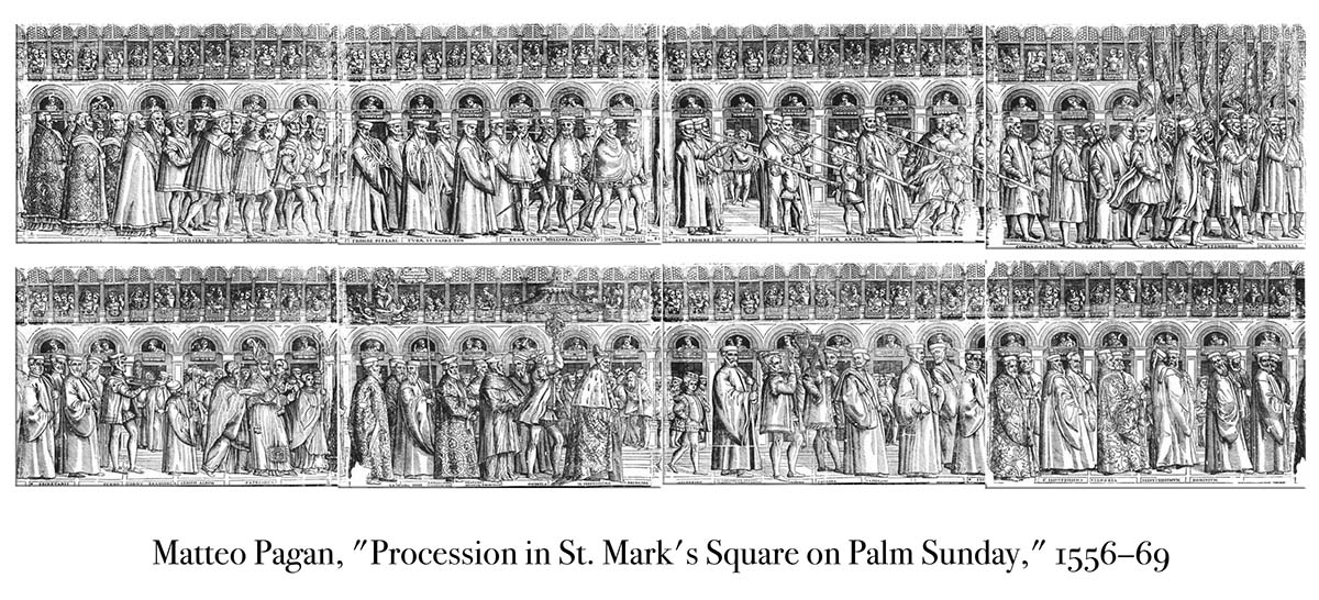 Matteo Pagan, Procession in St. Mark's Square on Palm Sunday, 1556-69